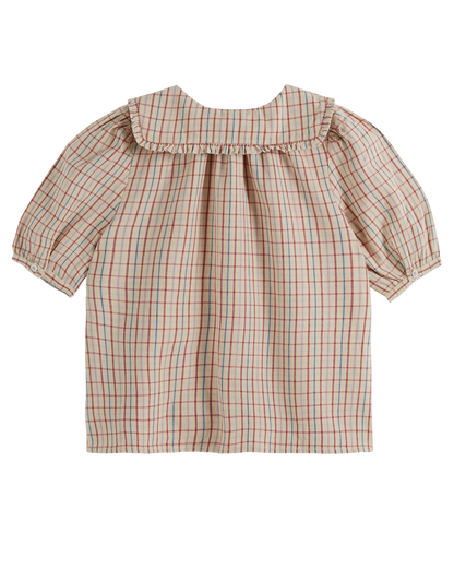 Blouse carreaux vanille