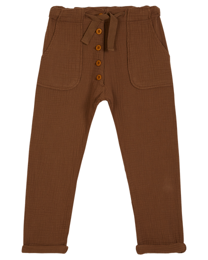 Pantalon gaze de coton cookie