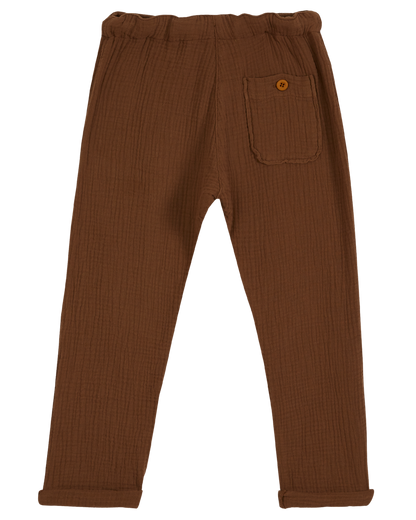 Pantalon gaze de coton cookie