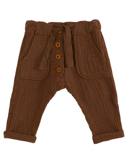 Pantalon gaze de coton cookie