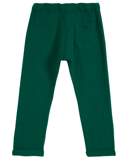 Pantalon gaze de coton haricot