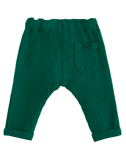 Pantalon gaze de coton haricot