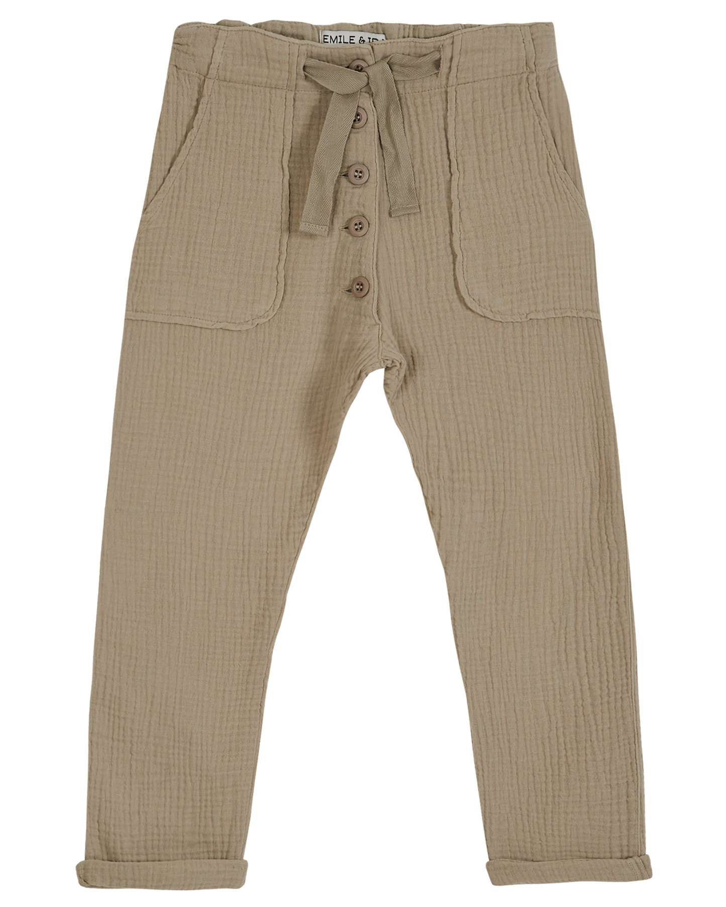 Pantalon gaze de coton mastic