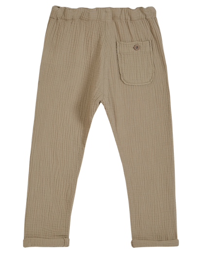 Pantalon gaze de coton mastic