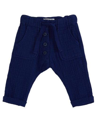 Pantalon gaze de coton minuit