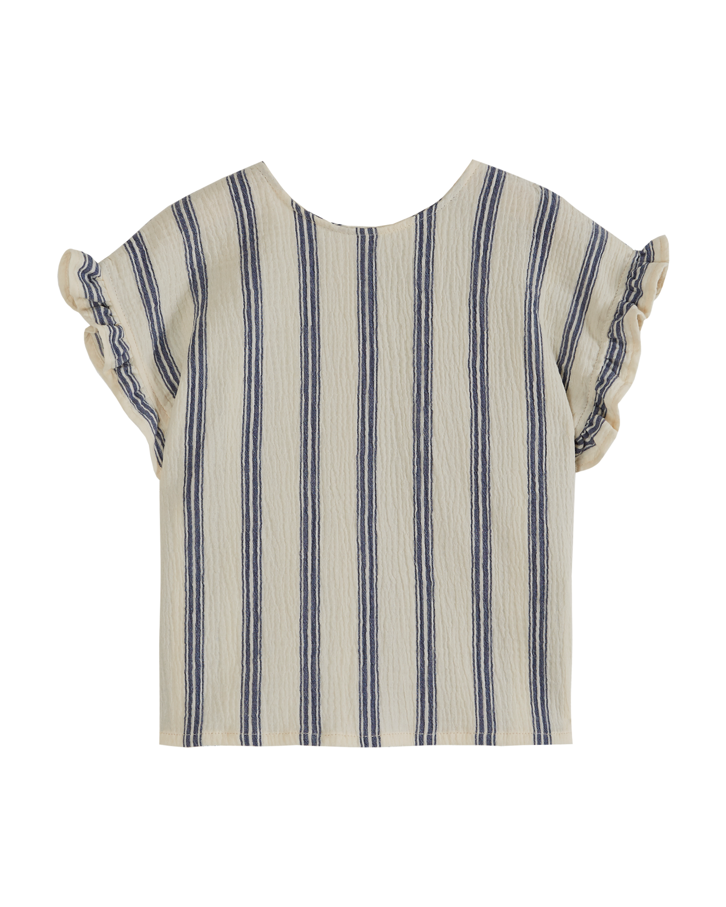 Blouse rayures bleu et écru