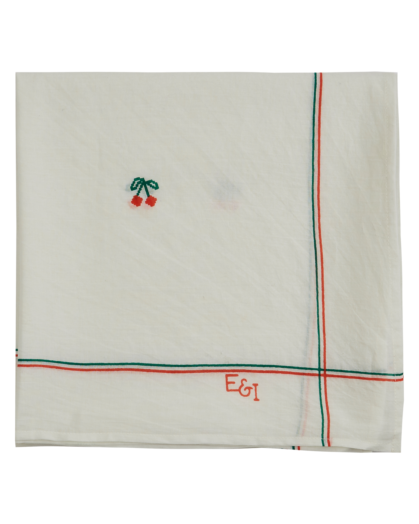 Foulard cerise écru