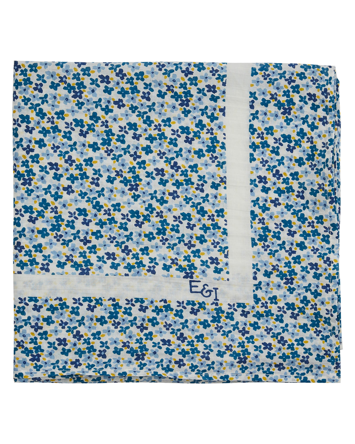 Foulard à fleurs bleu