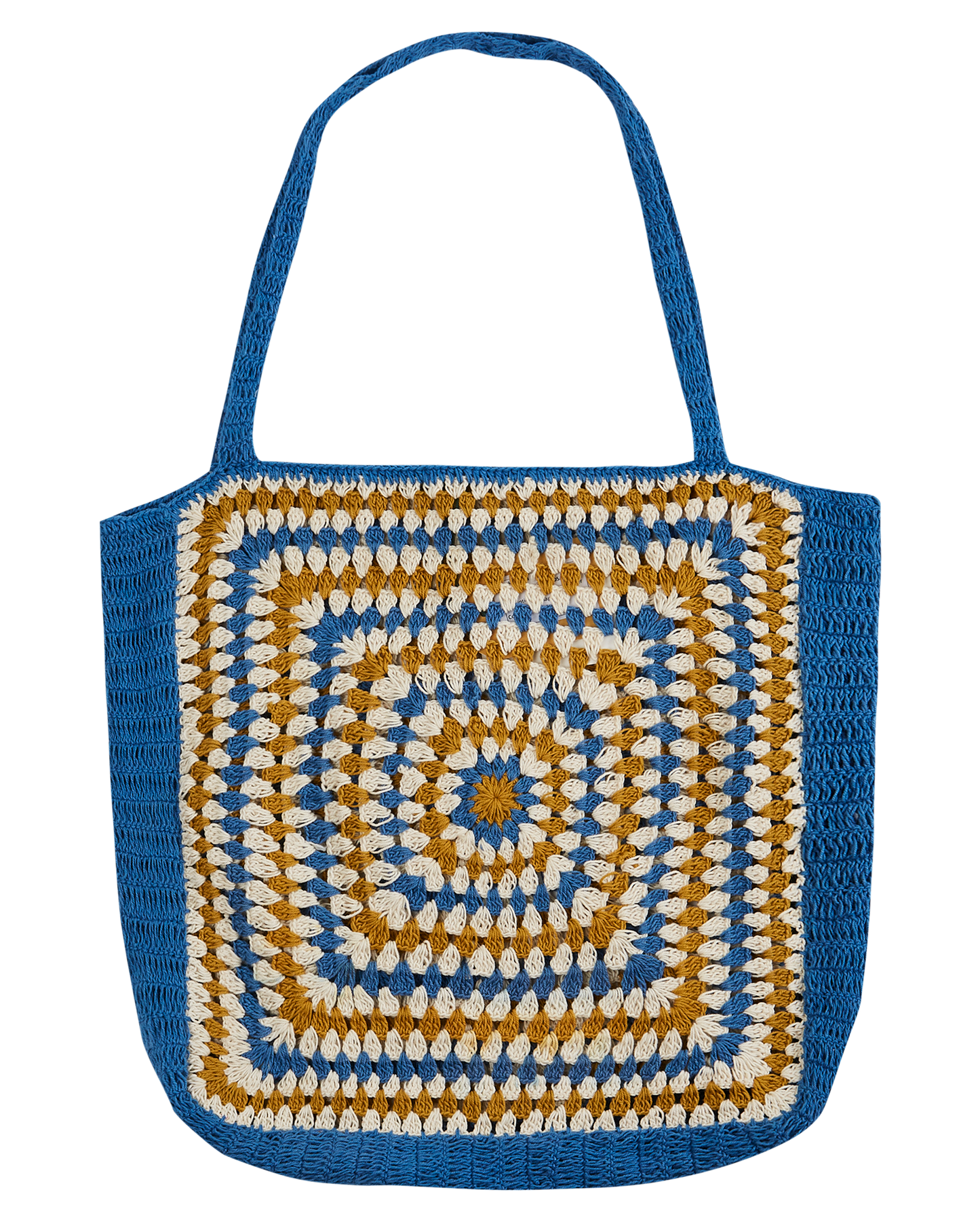 Sac crochet à motifs bleu