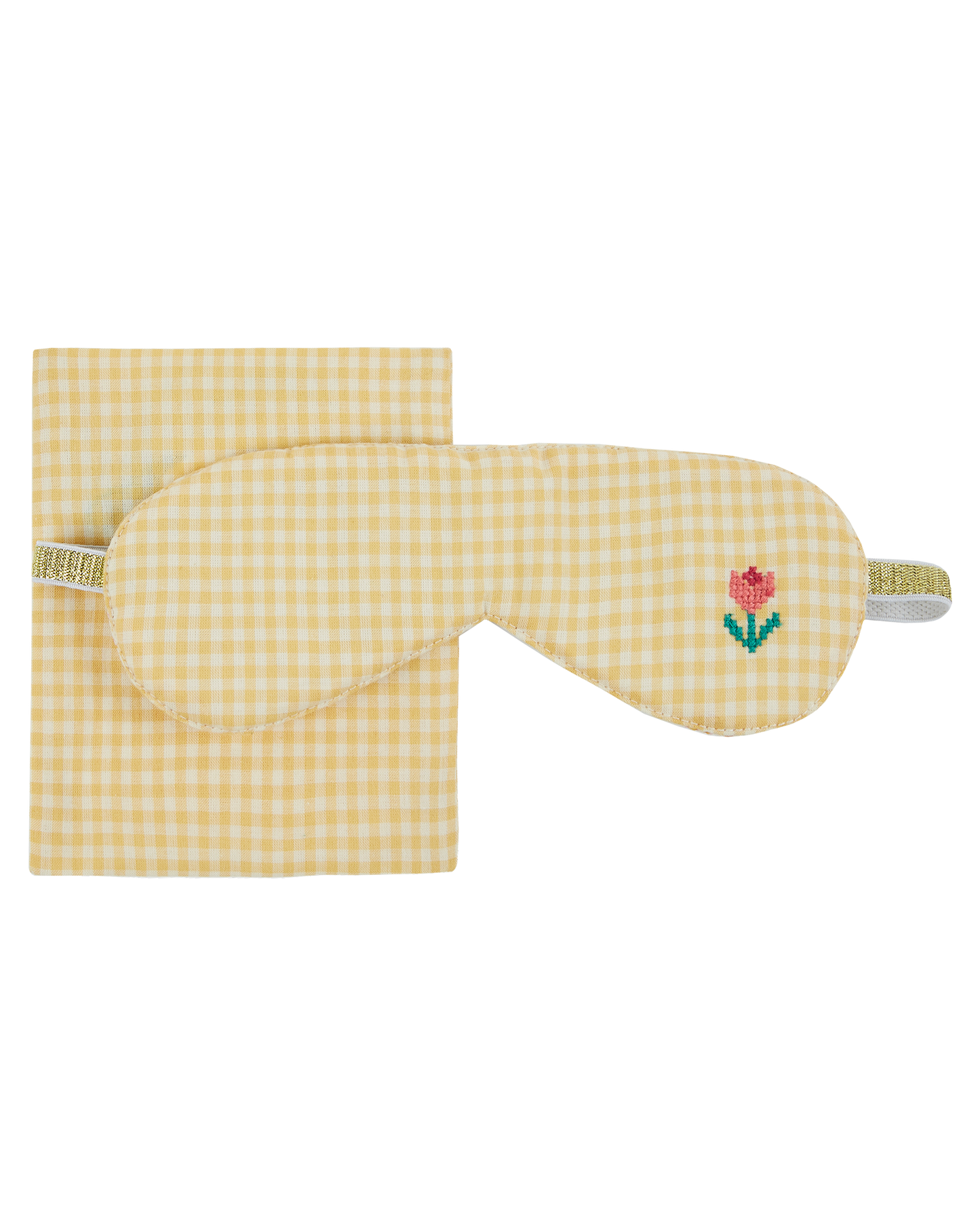 Masque de nuit vichy jaune
