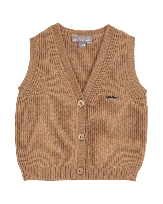 Gilet sans manches camel