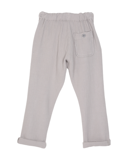 Pantalon gaze de coton argile