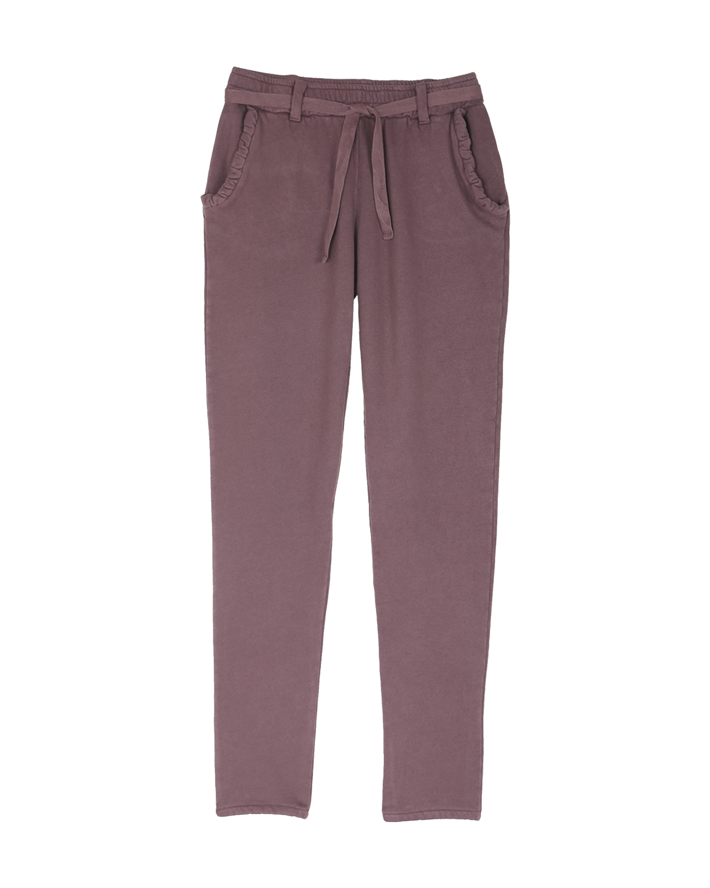 Pantalon en coton bio prune