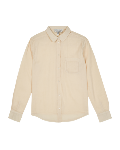 Chemise voile de coton écru
