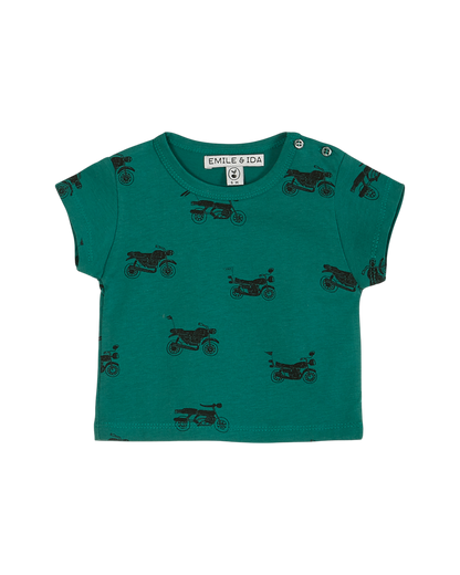 T-shirt coton bio moto vert
