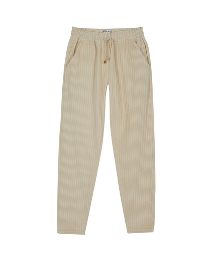 Pantalon velours de coton porcelaine