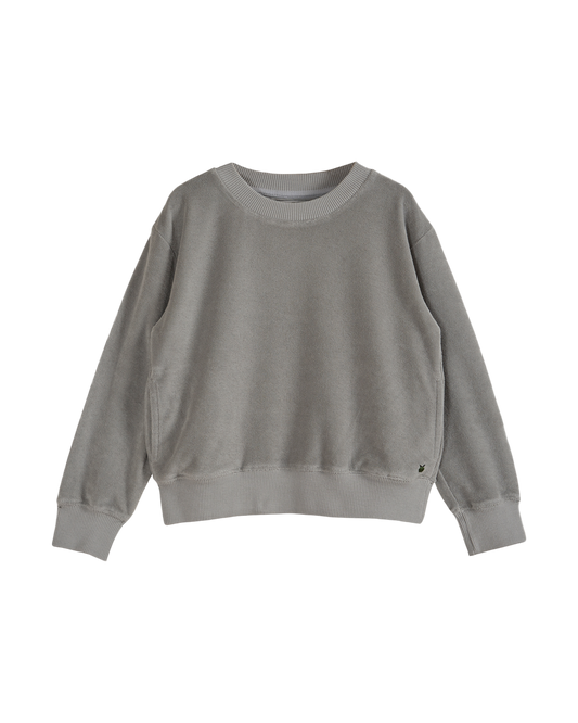 Sweat éponge velours gris