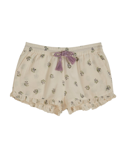 Short voile de coton groseille écru