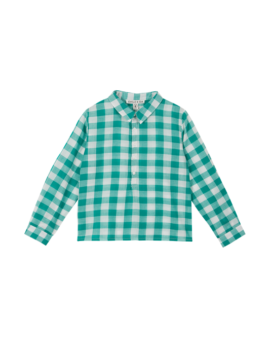 Kurta vichy vert et blanc