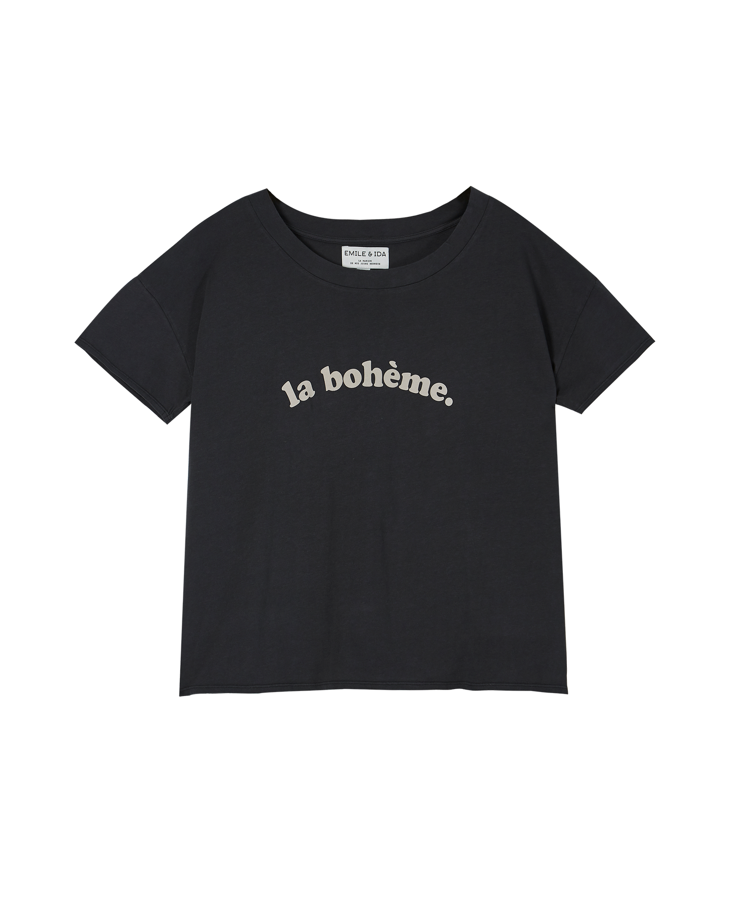 Tee-shirt coton biologique bitume