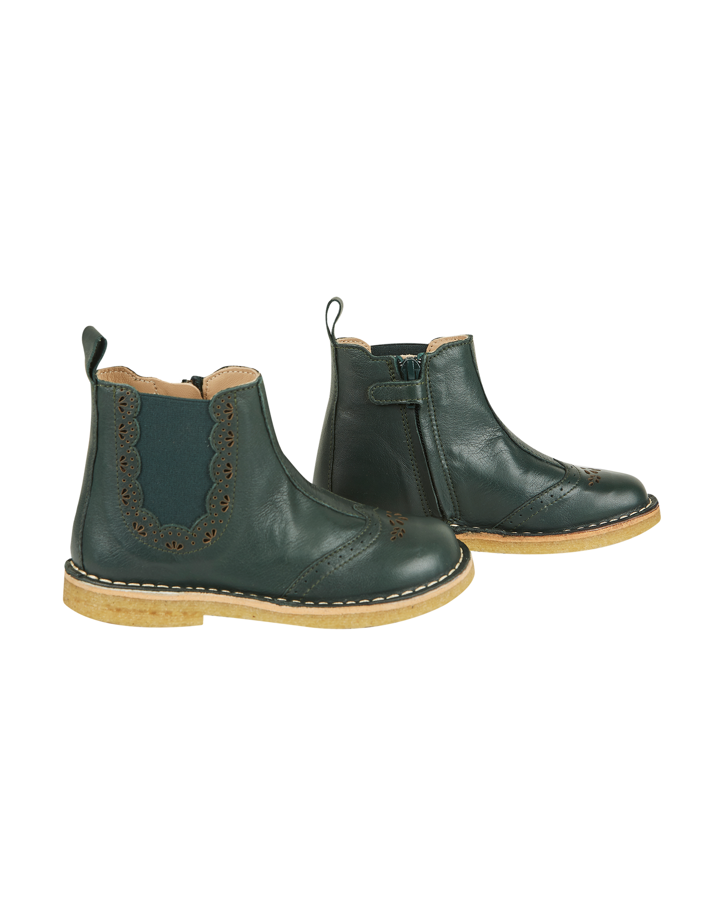 Boots en cuir cèdre