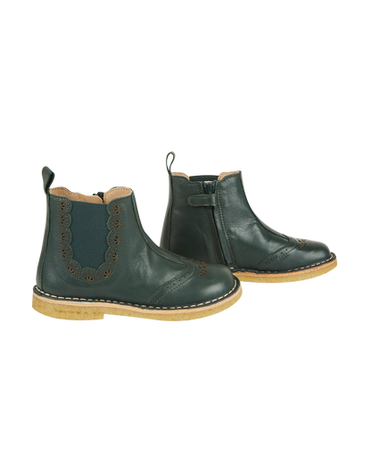 Boots en cuir cèdre
