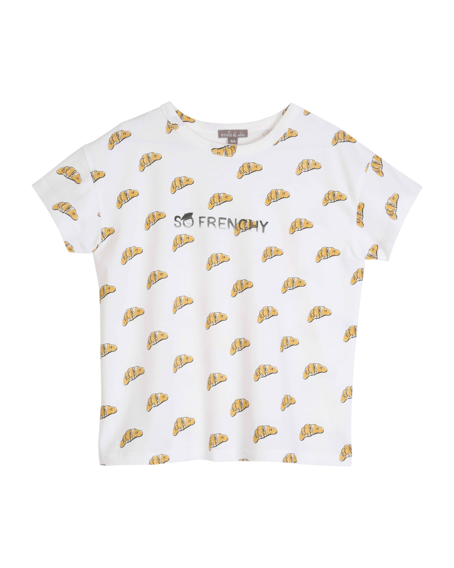 T-shirt croissants écru