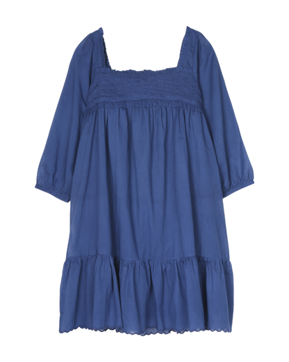 Robe ample bleu océan