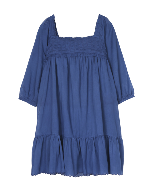 Robe ample bleu océan
