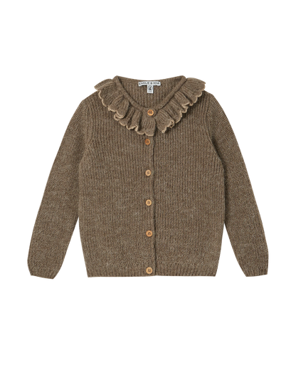 Cardigan alpaga chiné et lurex doré