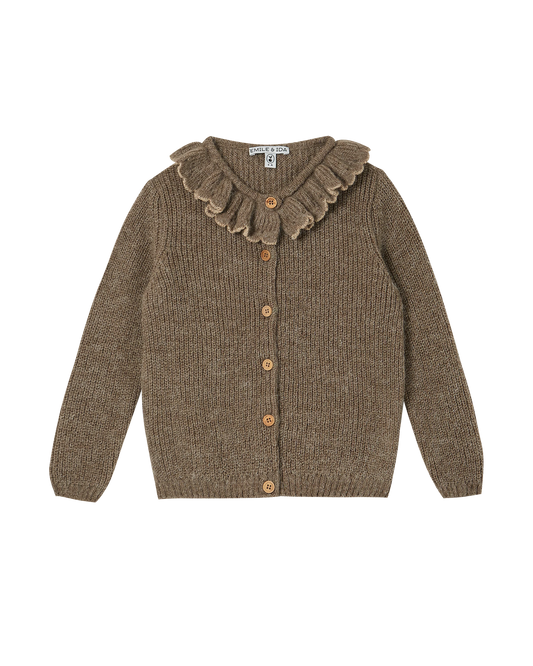 Cardigan alpaga chiné et lurex doré