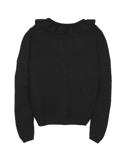 Cardigan collerette femme alpaga noir