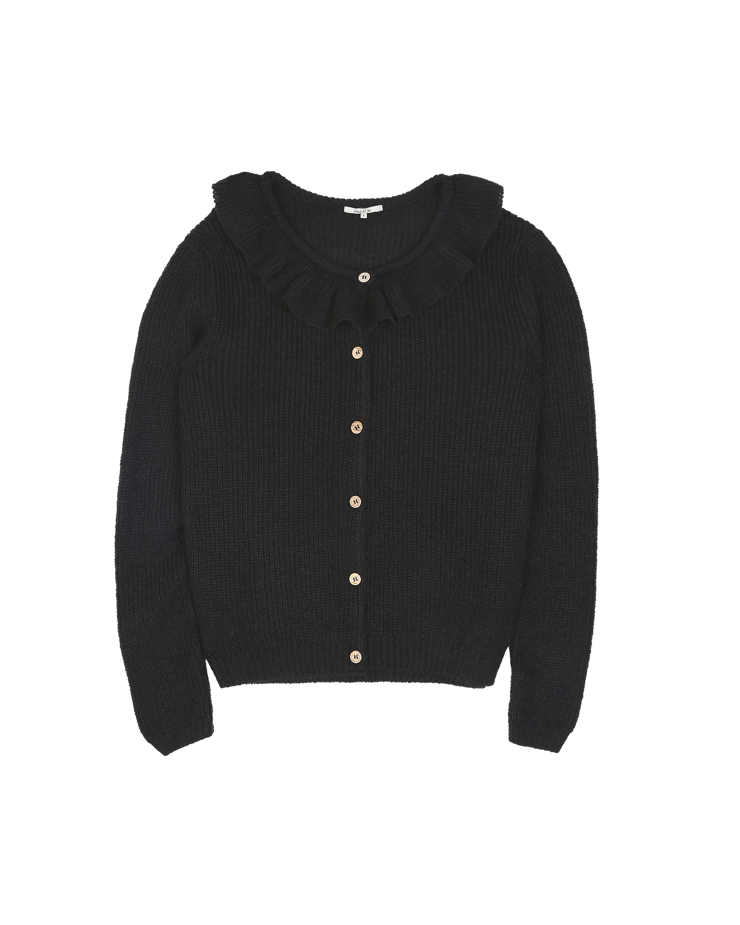 Cardigan collerette femme alpaga noir