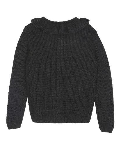 Cardigan alpaga collerette noir