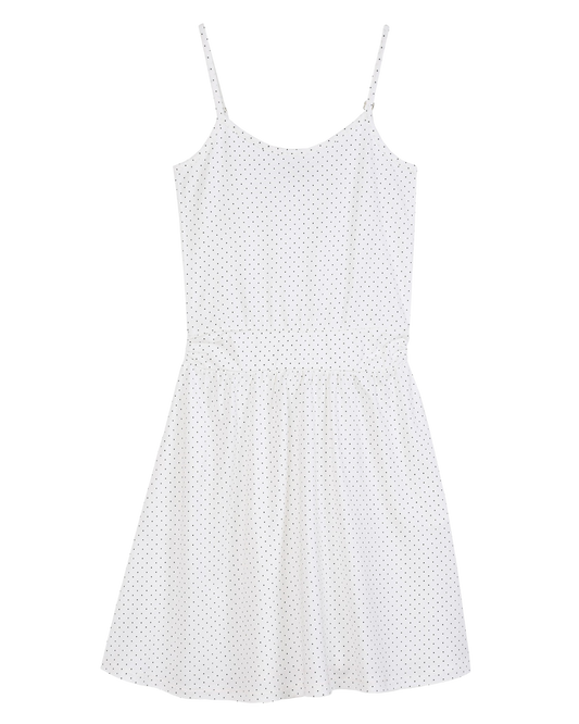 Robe écru à pois
