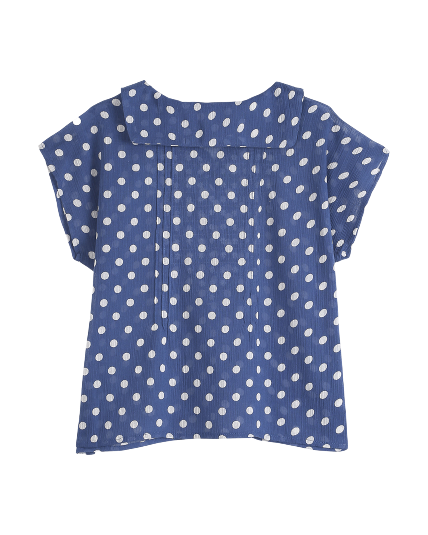 Blouse à pois bleu