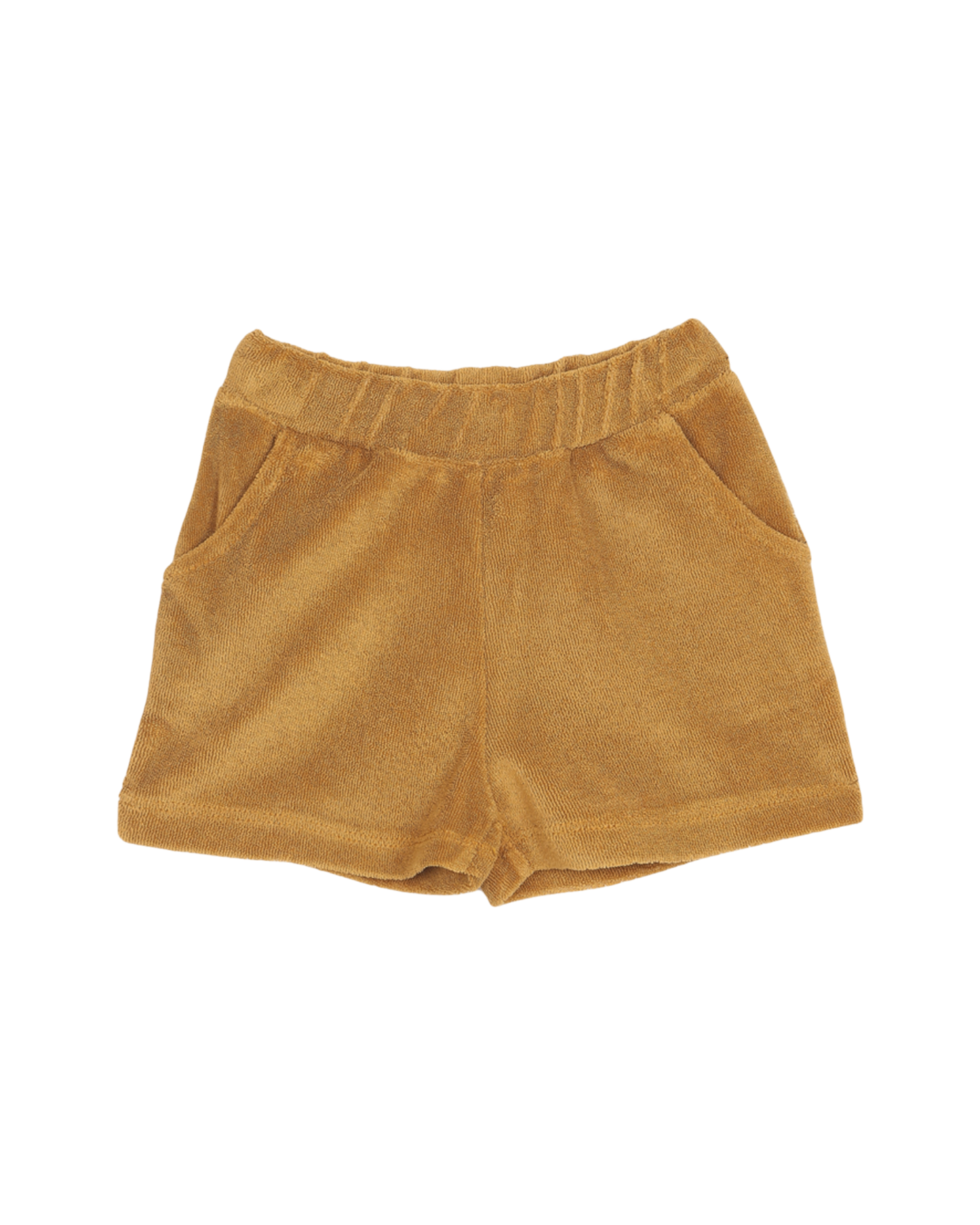 Short bébé en éponge bio caramel
