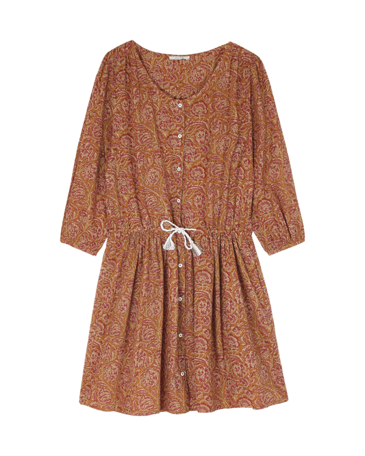 Robe chemisier imprimée camelia