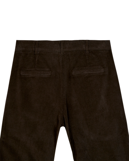 Pantalon wide velours bitume