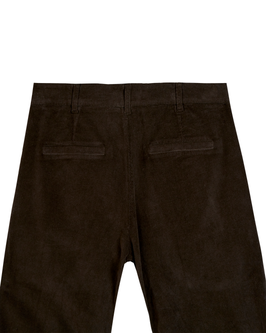 Pantalon wide velours bitume