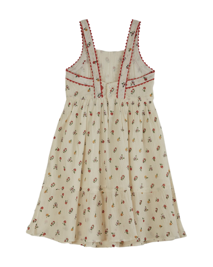 Robe chasuble crépon de coton poppy écru