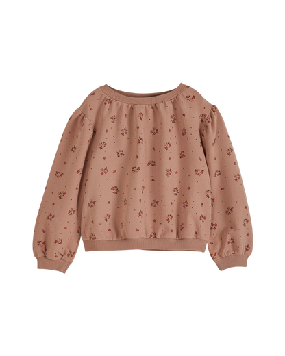 Sweat éponge à fleurs terracotta