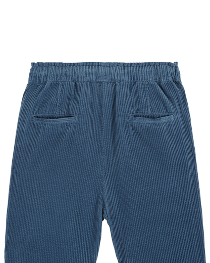 Pantalon carotte velours bleu