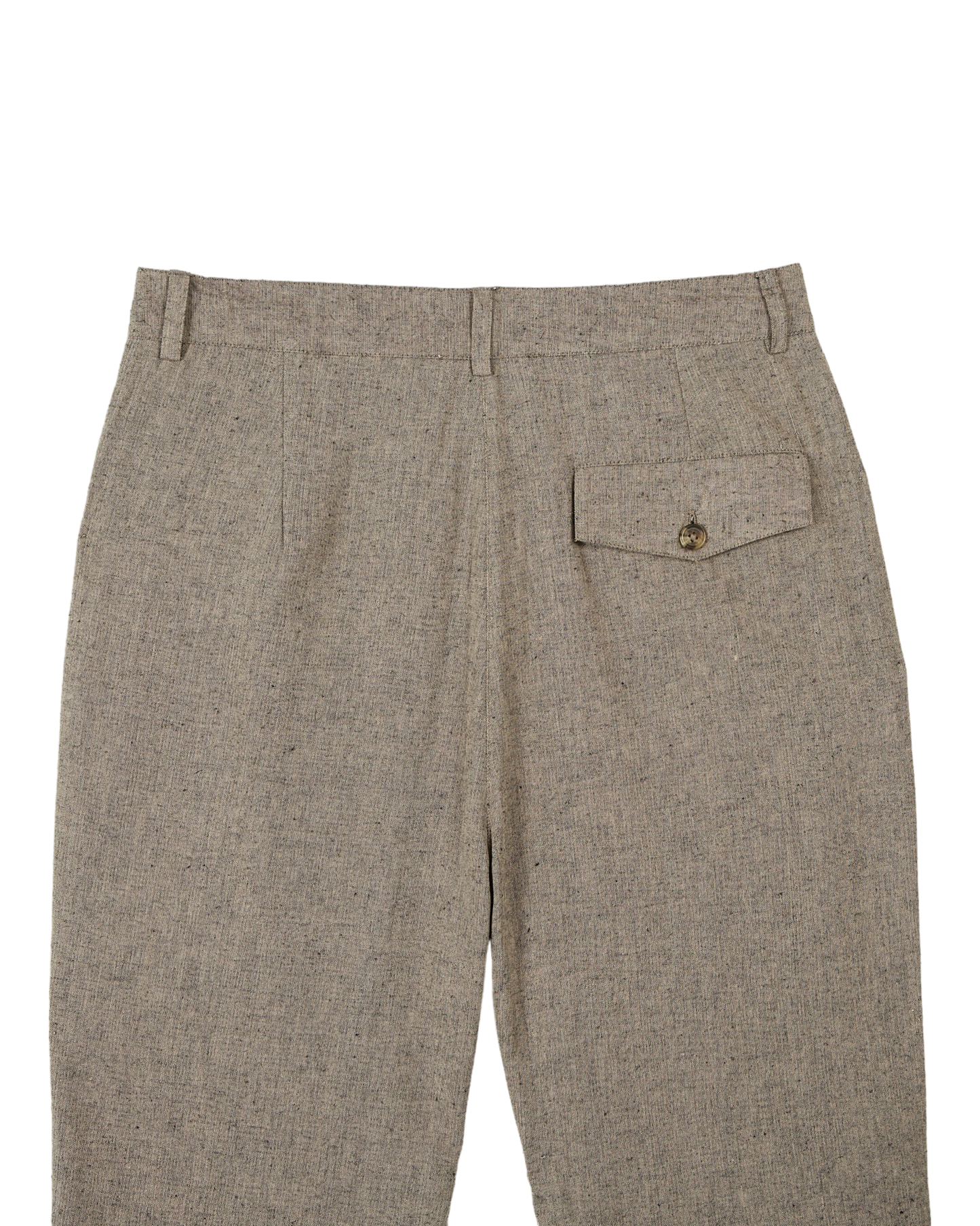 Pantalon carotte brun chiné
