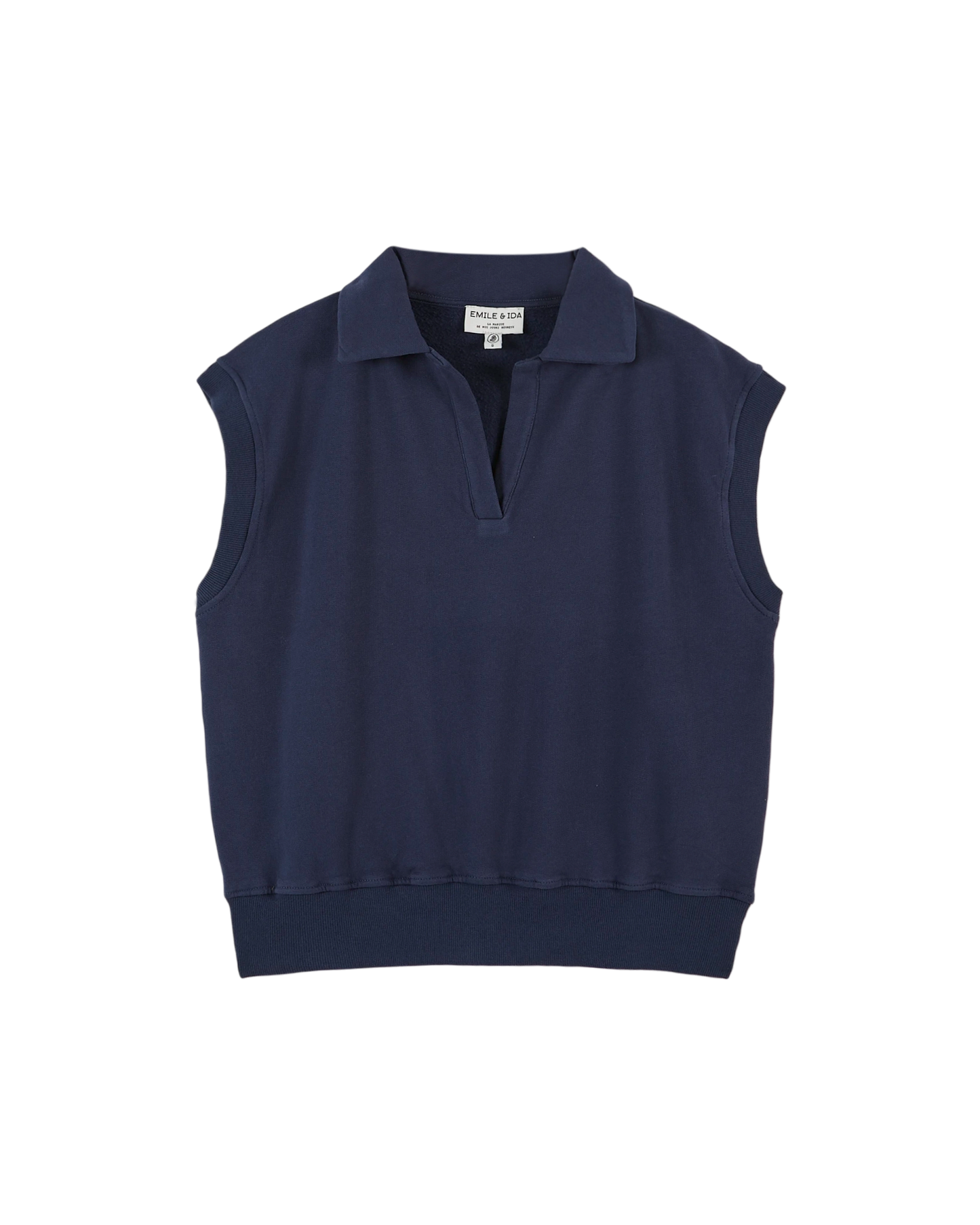 Sweat sans manches coton bio encre