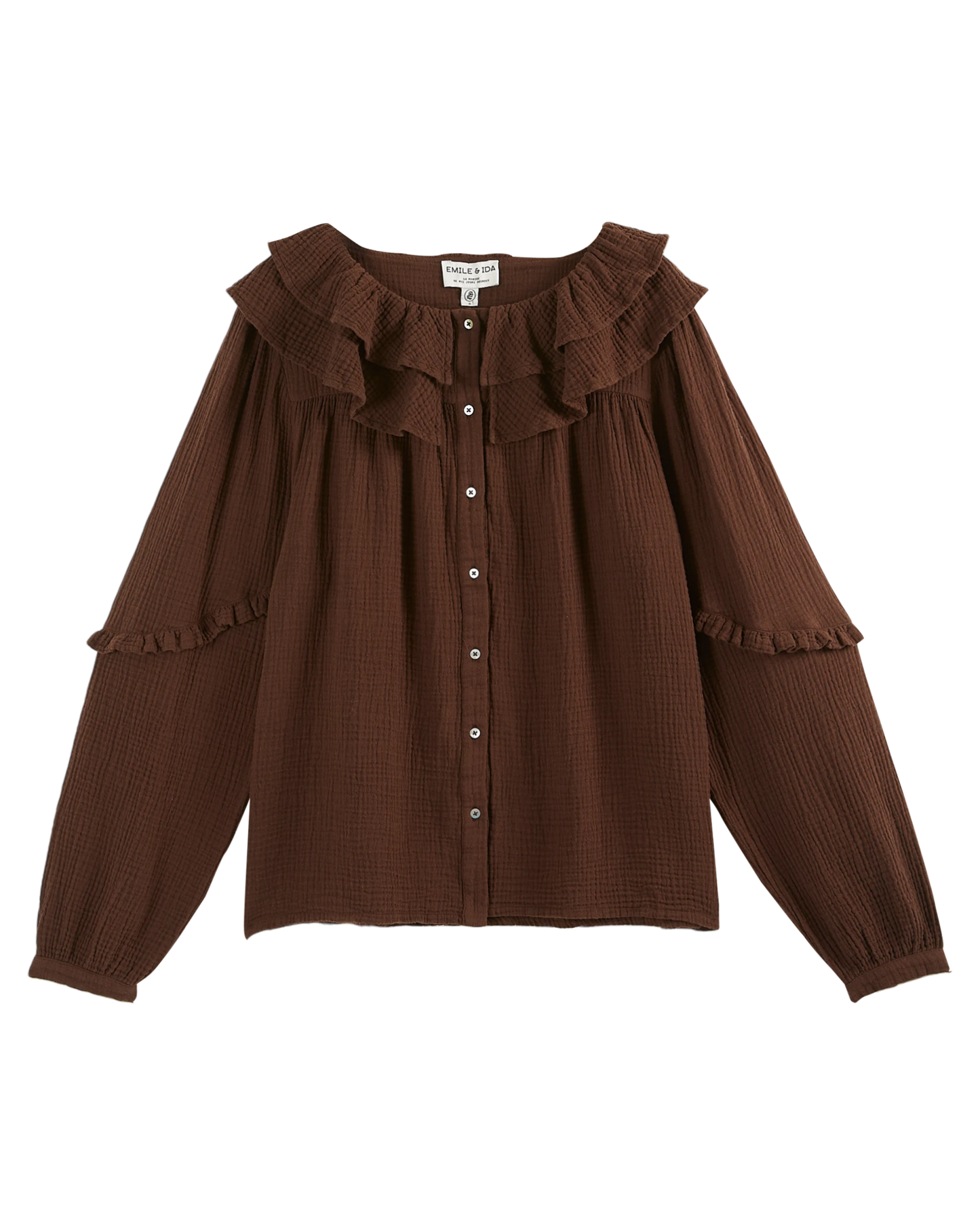 Blouse gaze de coton cacao