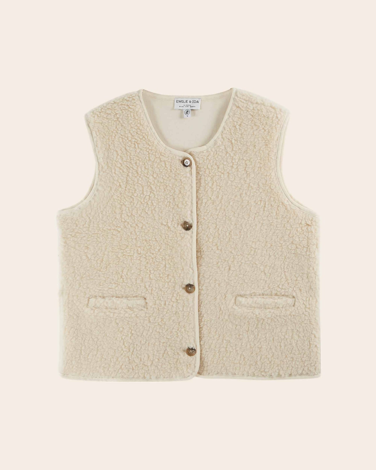 Veste sans manches - Sherpa écru
