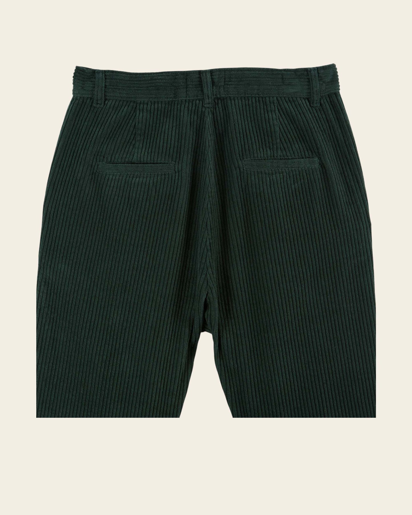Pantalon - Velours cotelé vert forêt