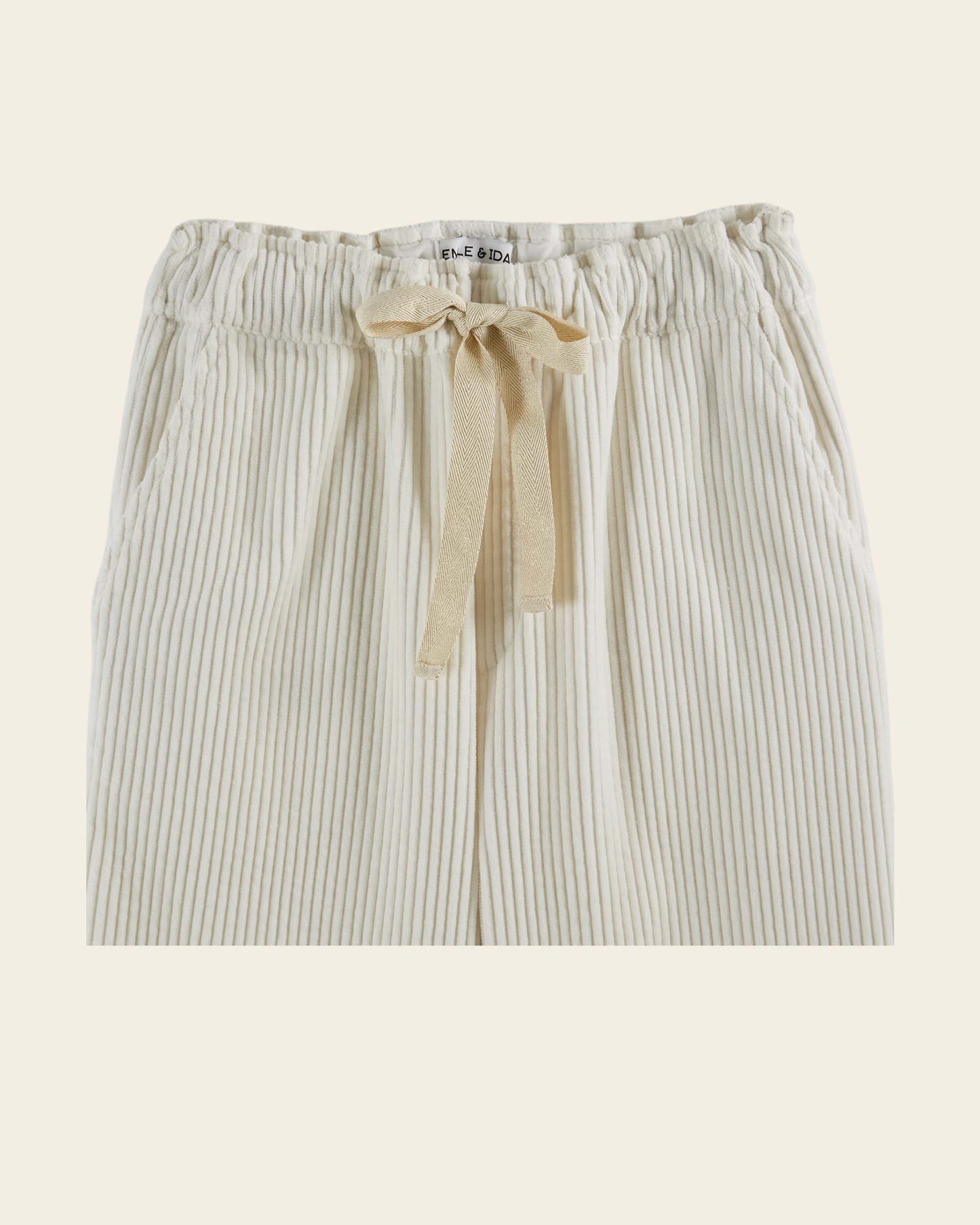 Pantalon - Velours cotelé écru