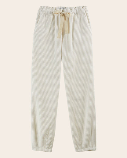 Pantalon - Velours cotelé écru